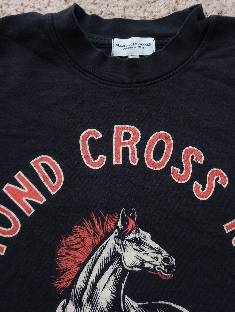 Diamond Cross Ranch Jackson Hole Wyoming Graphic T-shirt Size Medium Western - Picture 3 of 7